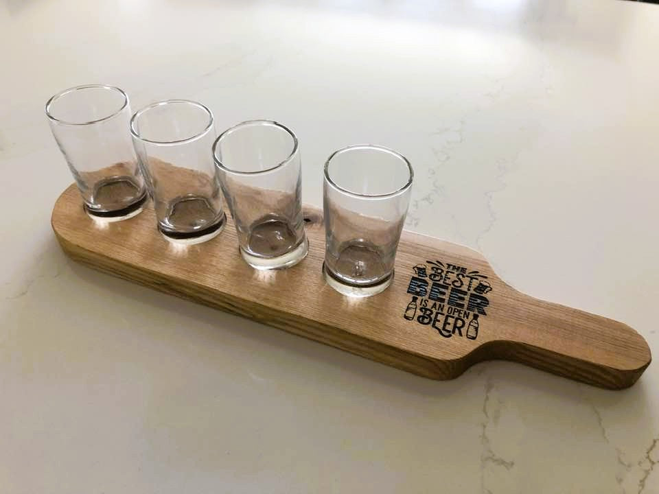 Beer Flights - White Ash - 4 glasses