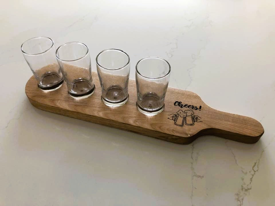 Beer Flights - White Ash - 4 glasses