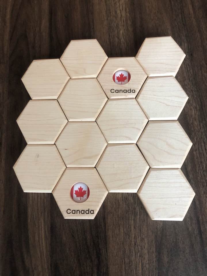 Hexagon Memory Set - G7 Country Flags - CELEBRATING CANADA SALE!
