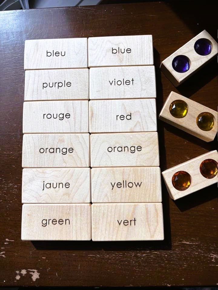 Gem Blocks - Bilingual - 12 pc. - NEW Larger Size