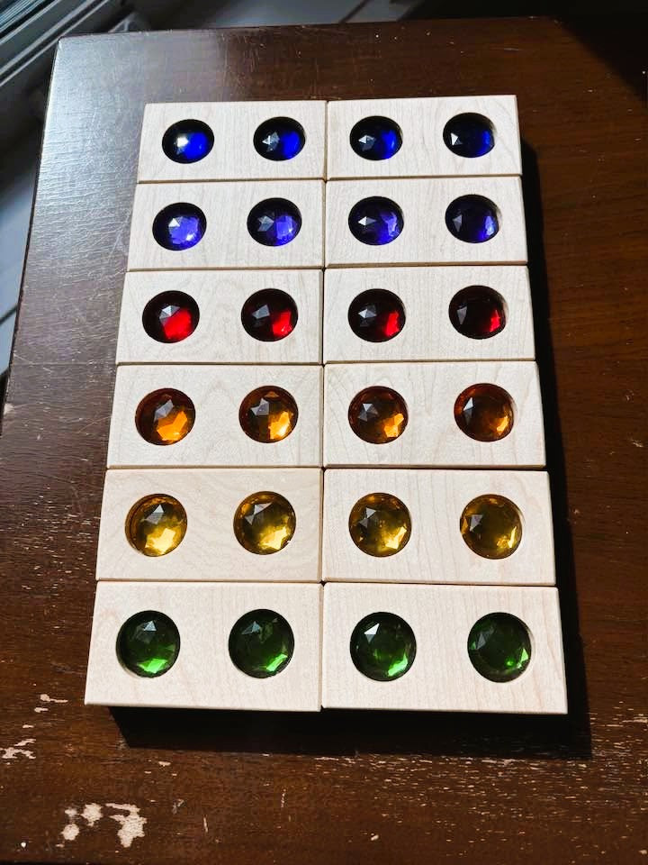 Gem Blocks - Bilingual - 12 pc. - NEW Larger Size
