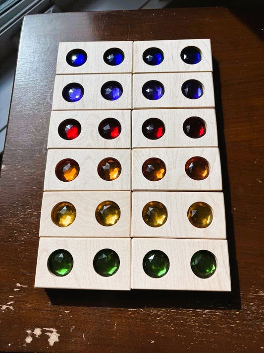 Gem Blocks - Bilingual - 12 pc. - NEW Larger Size