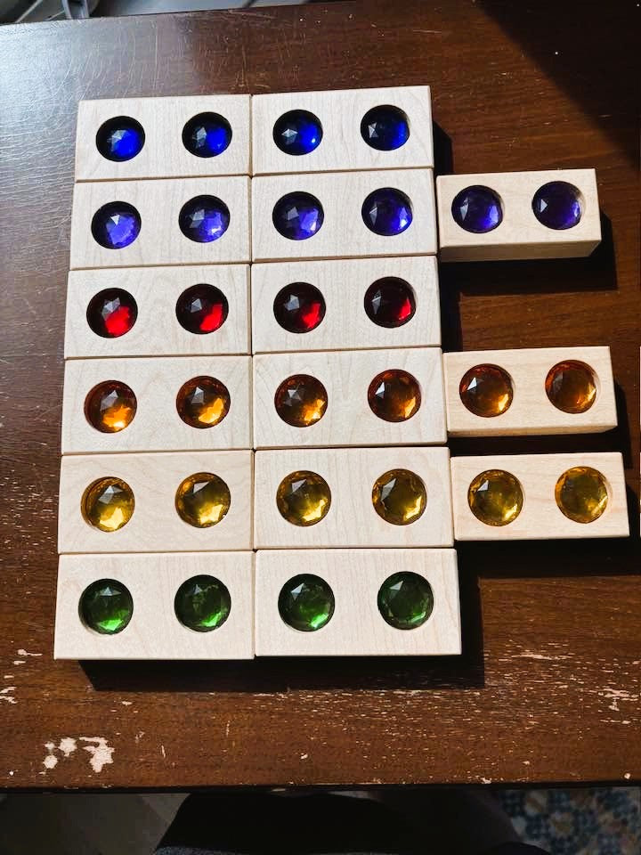 Gem Blocks - Bilingual - 12 pc. - NEW Larger Size