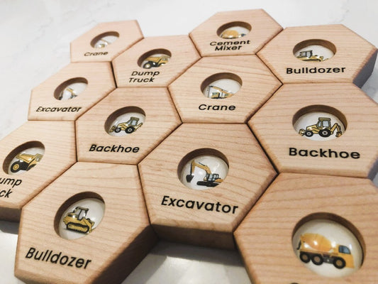 Hexagon Set - Construction Vehicles