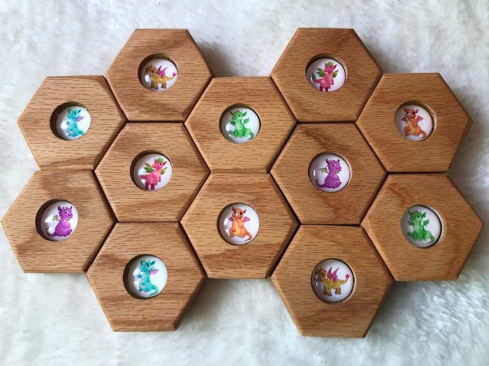 Hexagon Memory Set - Dragons