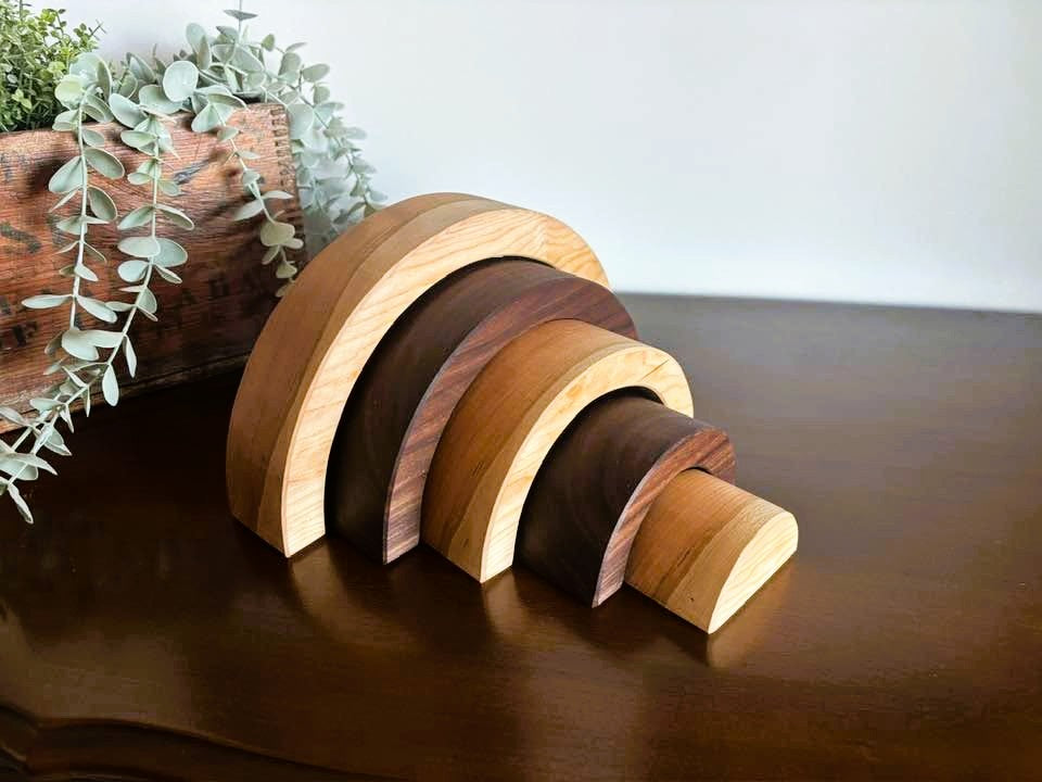 5 pc. Cherry & Black Walnut Rainbow