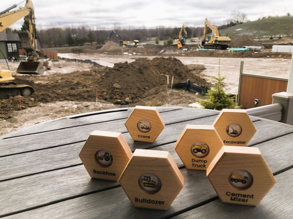 Hexagon Memory Set - Construction Vehicles