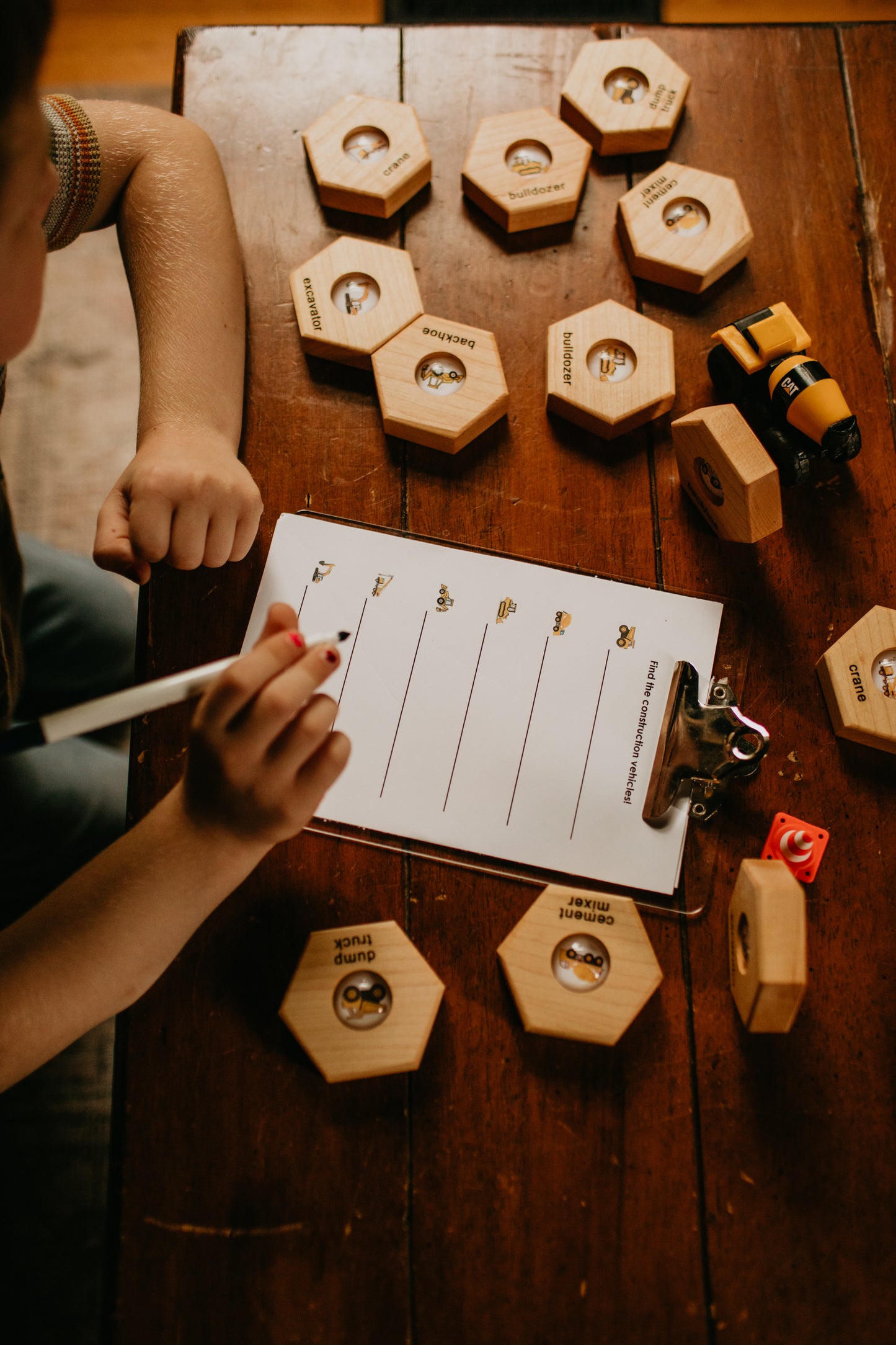 Hexagon Memory Set - Construction Vehicles
