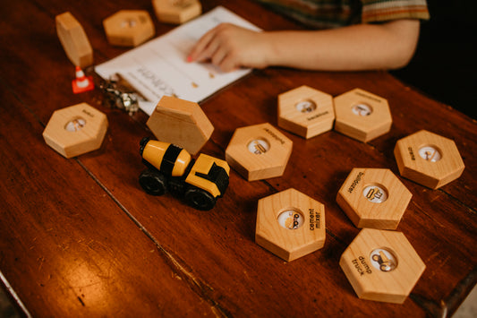 Hexagon Memory Set - Construction Vehicles
