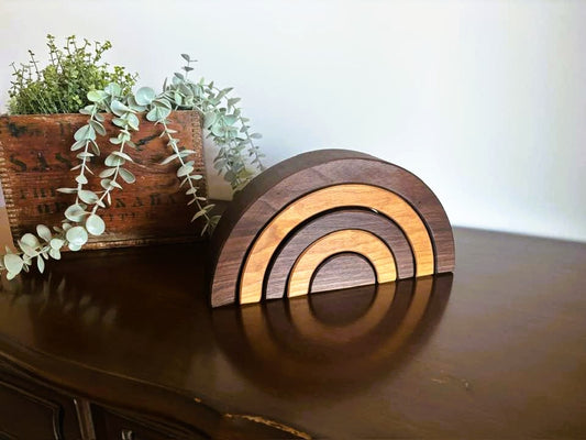 5 pc. Cherry & Black Walnut Rainbow