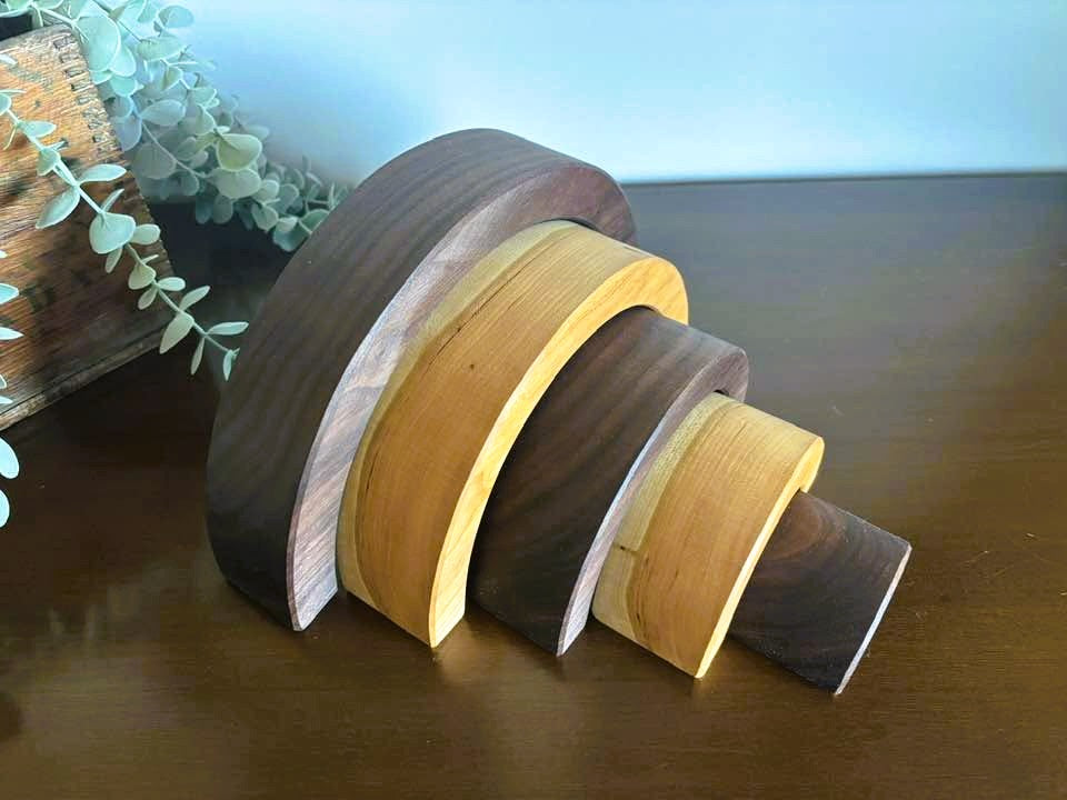 5 pc. Cherry & Black Walnut Rainbow