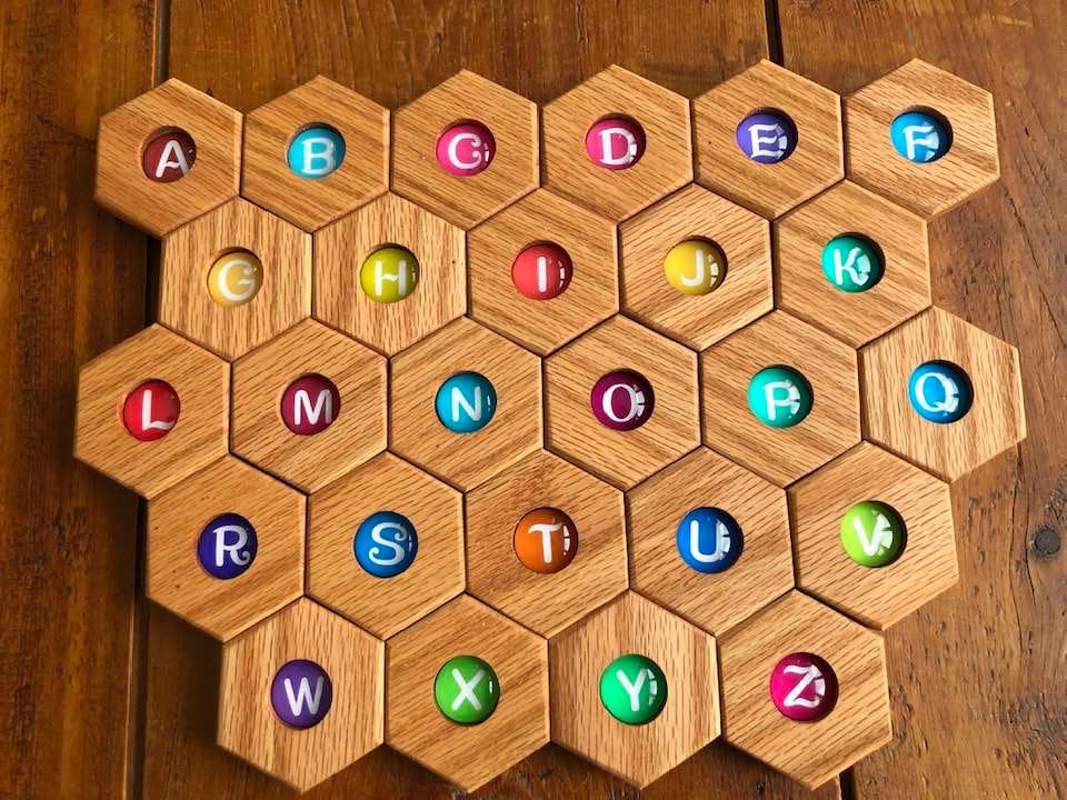 Hexagon Blocks - Alphabet - 26 pc. Set