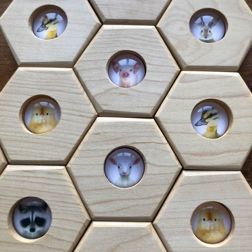 Hexagon Memory Set - Farm Animals