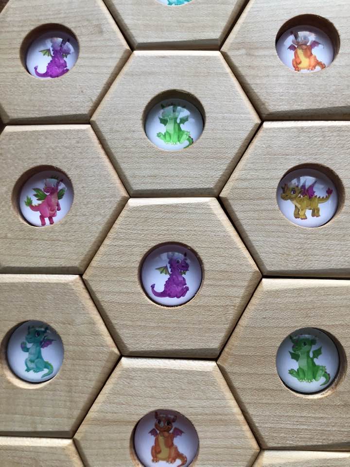 Hexagon Memory Set - Dragons