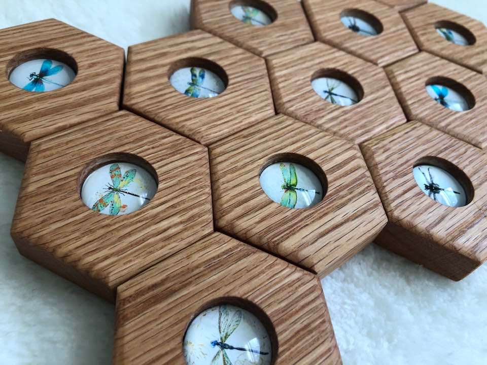 Hexagon Memory Set - Dragonflies