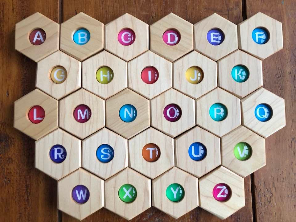 Hexagon Blocks - Alphabet - 26 pc. Set
